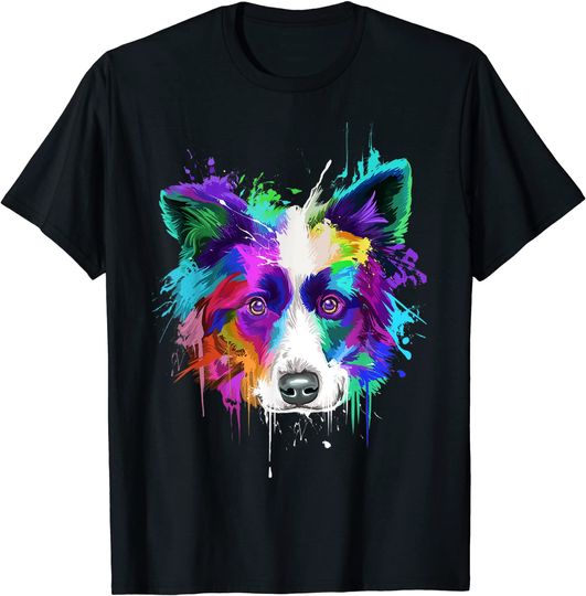 Discover Splash Art Border Collie T-Shirt