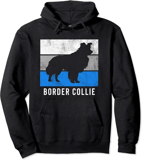 Discover Border Collie Retro Pullover Hoodie