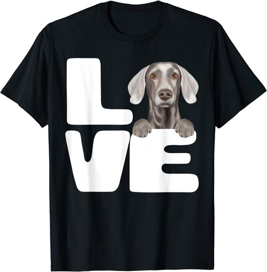 Discover I Love My Weimaraner Dog Lover T Shirt