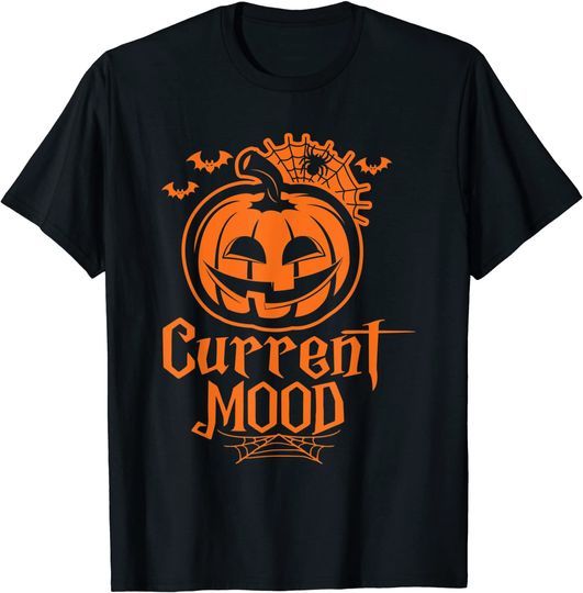 Discover Halloween Pumpkin Ghost Scary Design Current Mood T-Shirt