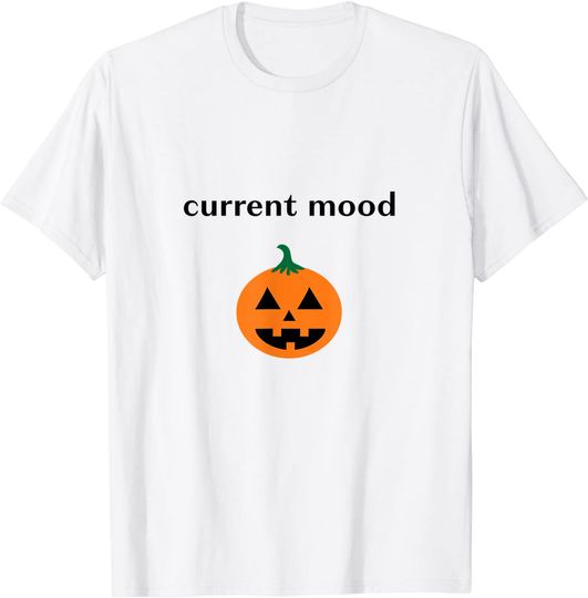 Discover Current Mood Halloween Jack O Lantern Pumpkin T-Shirt