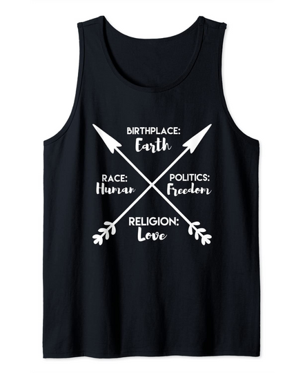 Discover Earth, Human, Freedom, Love Tank Top