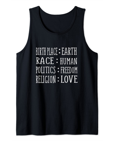 Discover Earth Human Freedom Love Earth Day Tank Top