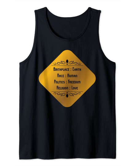 Discover Birthplace Earth Race Human Freedom Love Tank Top