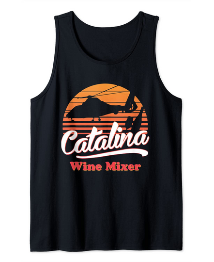 Discover Funny Vintage Catalina Sunset Wine Mixer Tank Top