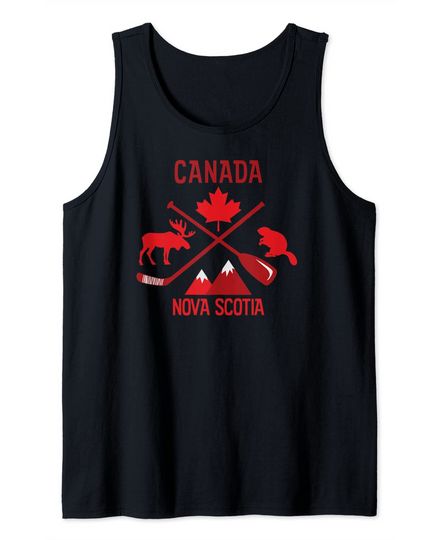 Discover Nova Scotia Canada Symbols graphic Tank Top
