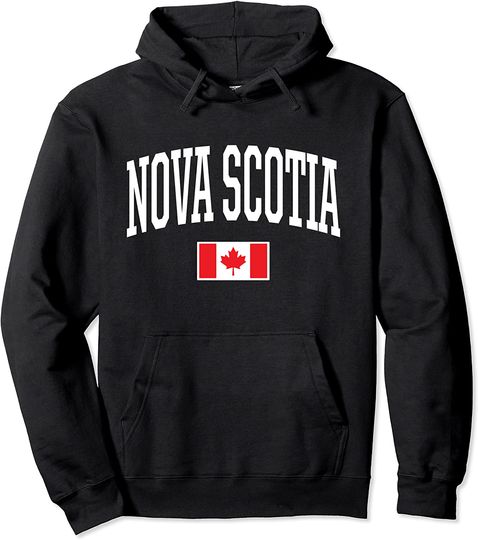 Discover Eh Team Canadian Flag Nova Scotia Canada Pullover Hoodie