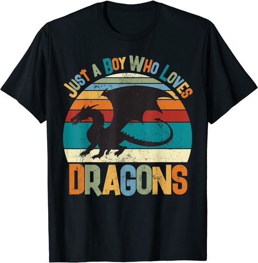 Discover Just A Boy Who Loves Dragons T-Shirt