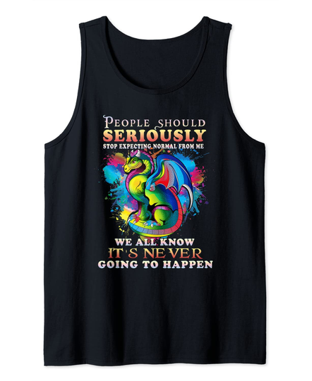Discover Dragon Bestie Stop Expecting Normal Tank Top