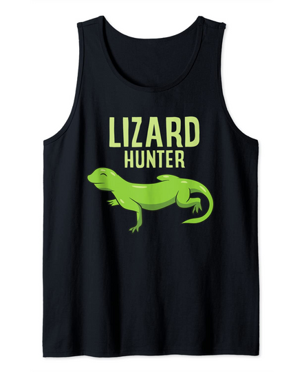 Discover Funny Lizard Catcher Lizard Hunter Tank Top