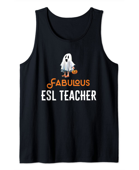 Discover Funny ESL Teacher Halloween Costume Gift Tank Top