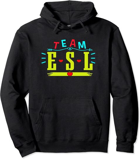 Discover ESL Teacher & Students ESOL English Language Pullover Hoodie