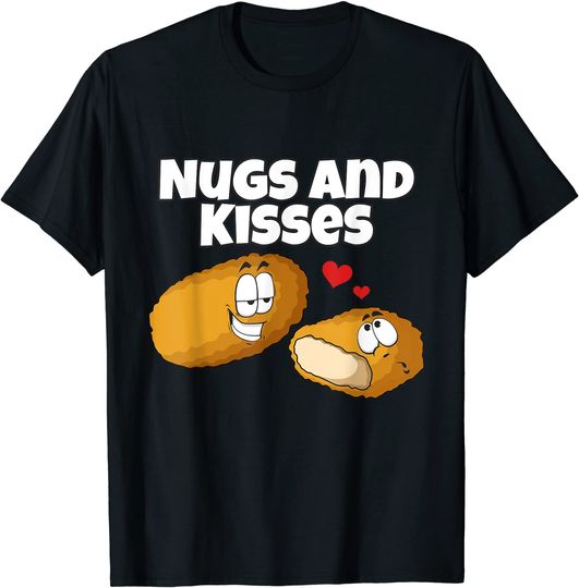 Discover Chicken Nugs and Kisses Hugs Retro Chicken Nuggets Shirt