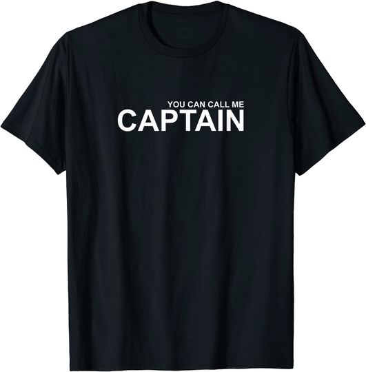 Discover Herren Segler Shirt Call me Captain für Skipper Kapitän Segelboot T-Shirt