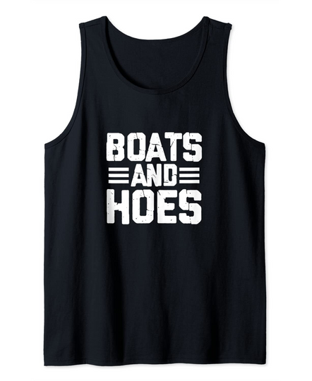 Discover Boats and Hoes Boating Sailing Cruising Boat Captain Tank Top