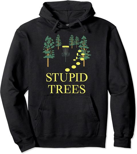 Discover Funny Disc Golf Stupid Tree Frisbee Golfing Pullover Hoodie