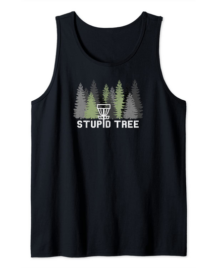 Discover Stupid Tree Funny Disc Golf Frolf Tank Top