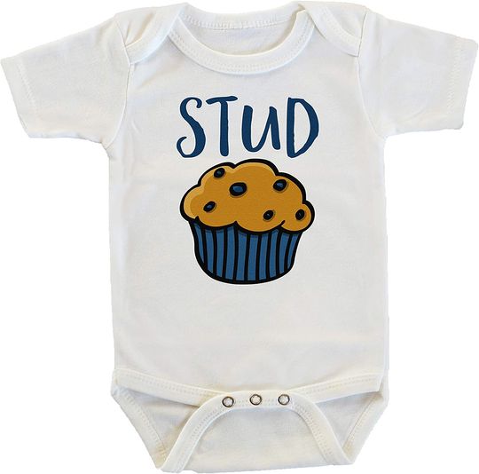 Discover Stud Muffin Punny Food Meme Bodysuit