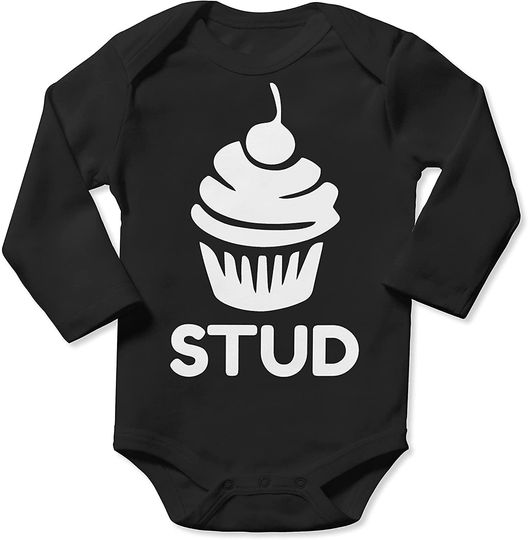 Discover Stud Muffin Baby Bodysuits Longsleeve