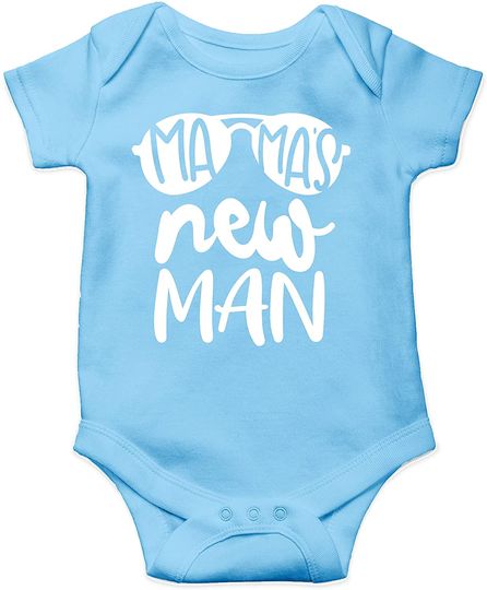 Discover Mama's New Man Baby Bodysuit