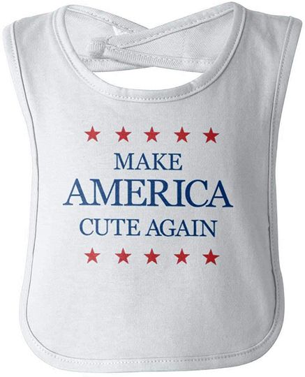Discover Make America Cute Again Election Baby Boy Girl Bibs