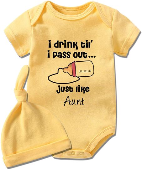 Discover I Drink Until I Pass Out Just Like My Aunt Baby Bodysuit