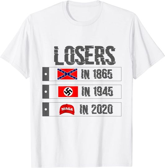 Discover Saying Losers In 1865 Losers In 1945 Losers In 2020 T-Shirt