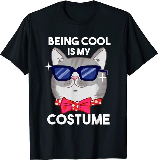 Discover Being Cool Is My Costume Halloween Kitten T-Shirt