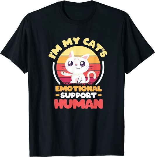 Discover I'm My Cat's Emotional Support Human T-Shirt