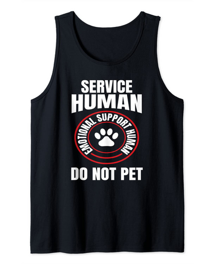 Discover Emotional Support Human Service Dog Joke Tank Top
