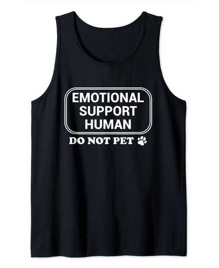 Discover Service Dog Joke Service People Emotional Support Human Tank Top