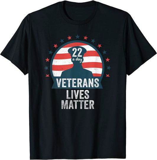 Discover Twenty Two A Day Veterans Lives Matter T-Shirt