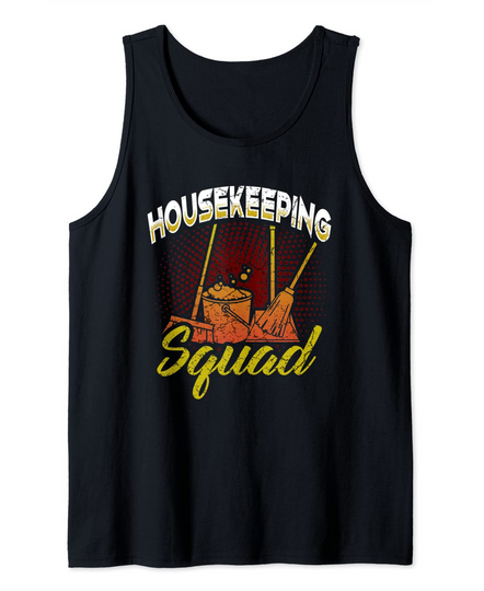 Discover Funny Cleaning Staff Cleaning Lover Housekeeping Tank Top