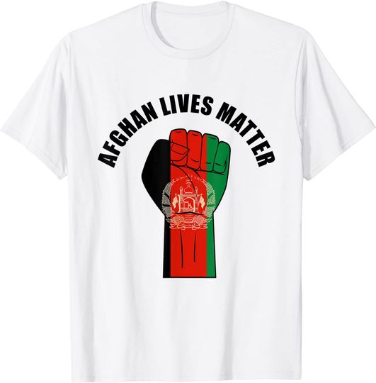 Discover Afghan Lives Matter Hand Fist Afghanistan Flag T-Shirt