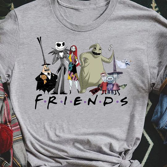 Discover Nightmare Before Christmas Characters Friends Halloween T-Shirt