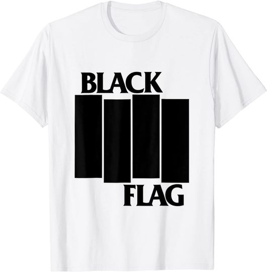 Discover Retro Rock I Love Band Music Flag American Black T-Shirt