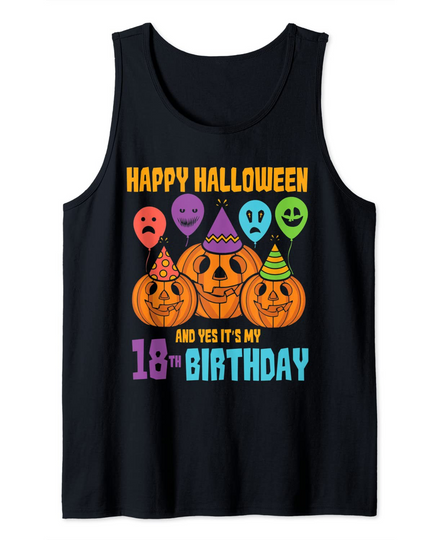 Discover 18 Years Old Halloween Birthday for 18. Birthday Tank Top