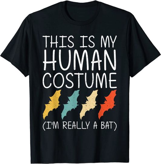 Discover Bat Halloween Human Costume Flying animal Easy DIY Gift T-Shirt