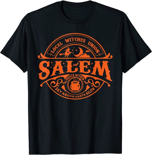 Discover Salem Local Witches Union Sky Above Earth Est 1692 Halloween T-Shirt