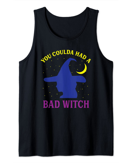 Discover You Coulda Had A Bad Witch Funny Halloween Costume Tank Top