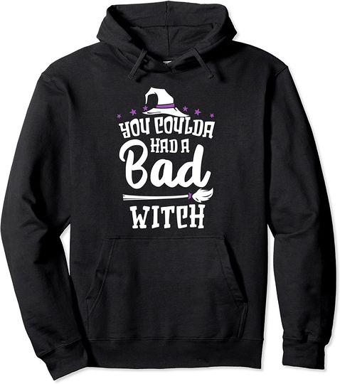 Discover You Coulda Had A Bad Witch Costume Halloween Pullover Hoodie