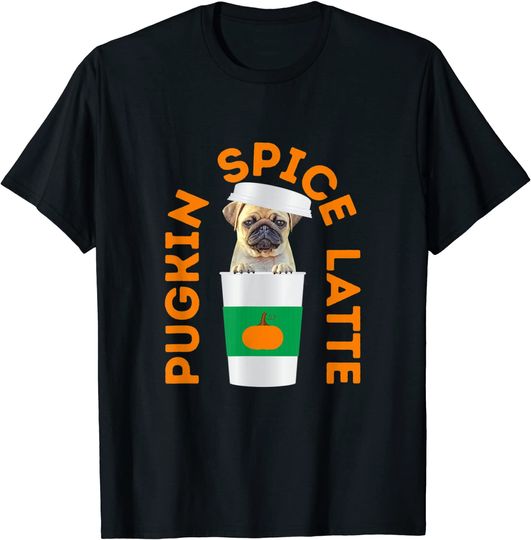 Discover Pugkin Spice Latte T-Shirt Pug Pumpkin Spice Latte Tee Shirt