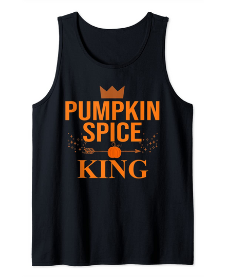 Discover Pumpkin spice King Coffee Lover halloween & Thanksgiving Tank Top