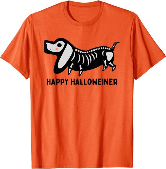 Discover Happy Halloweiner Dachshund Sausage Weiner Dog T-Shirt