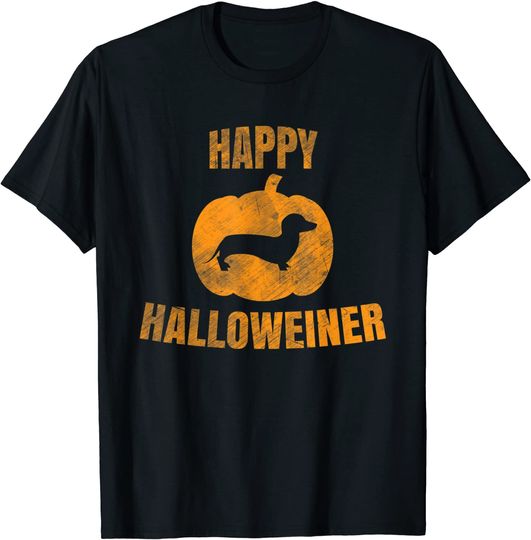 Discover Happy Halloweiner Weiner Dog Halloween Apparel T-Shirt