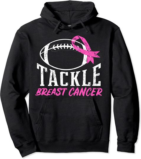 Discover Tackle Breast Cancer Football Cancer Awareness Hoodie