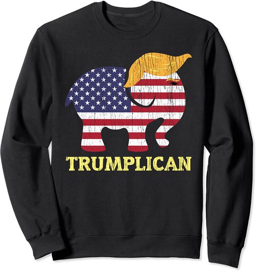 Discover Trumplican Elephant Trump Hair 2020 Election Republican Sweatshirt