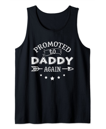 Discover Vintage Promoted To Daddy Fathers Day New Dad Grandpa Tank Top