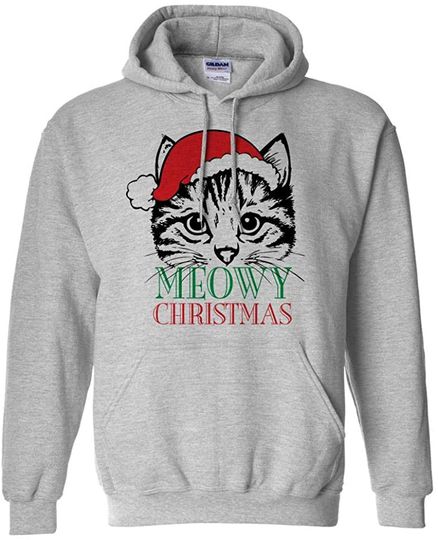 Discover Meowy Christmas Pullover Hoodie