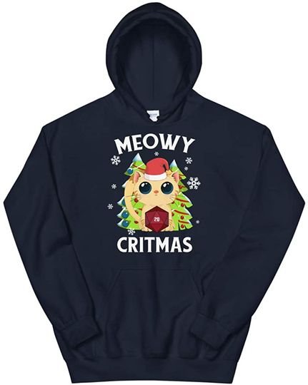 Discover Dungeons and Cat Meowy Chritmas Pullover Hoodie